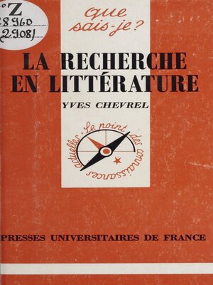 cover image of La recherche en littérature